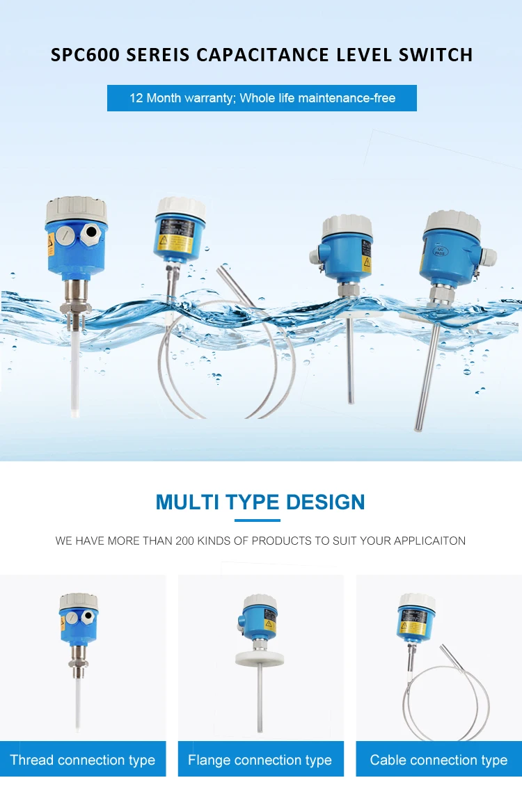 Capacitance Level Transmitter Electrode Water Liquid Level Sensor ...