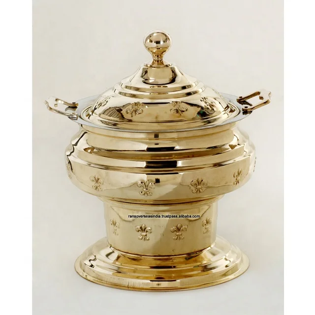 Buffet Food Warmer Brass Chafing Dish Wholesale Indian Serving Dish