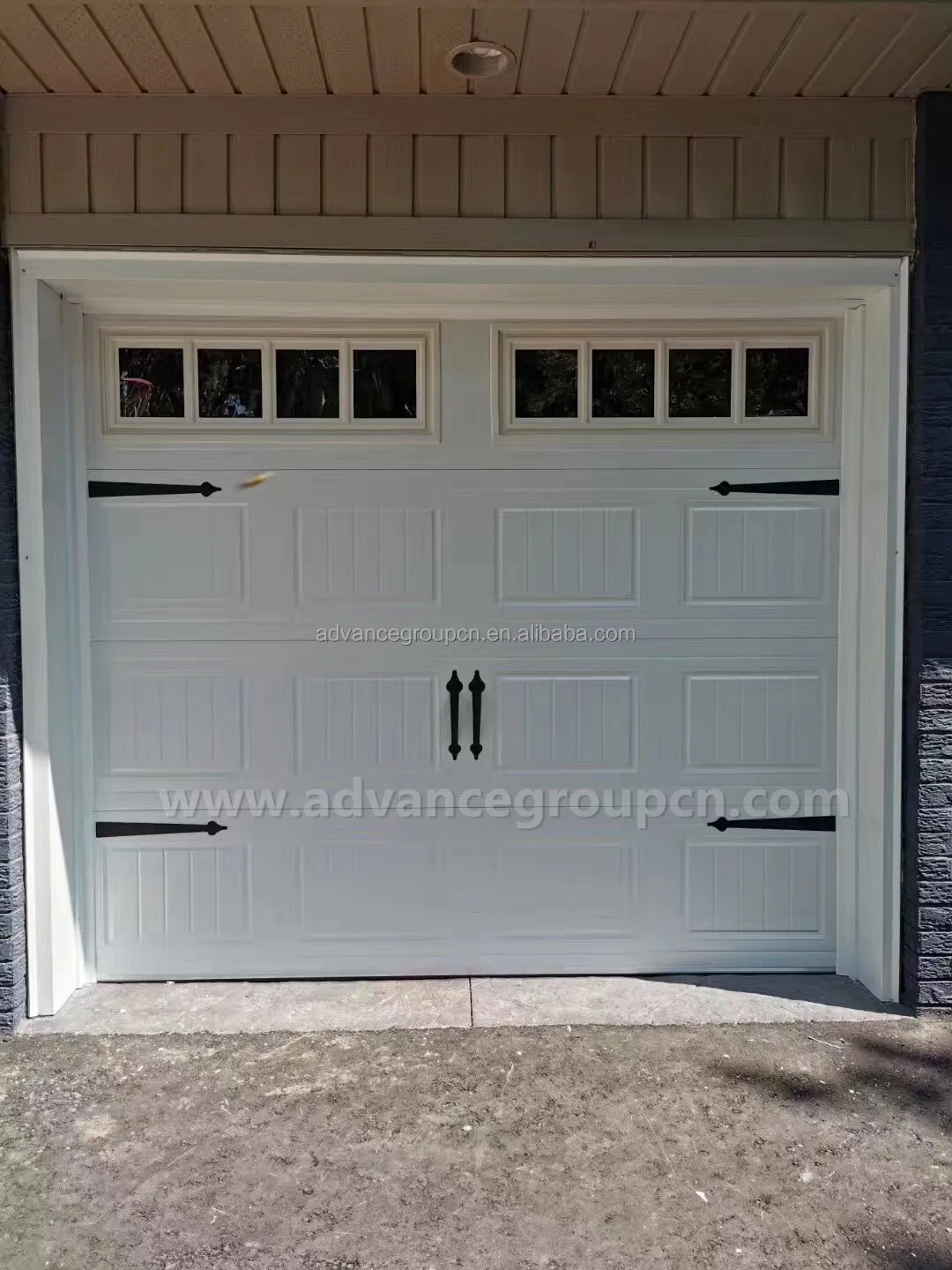 America 18x8 Manual Sectional Garage Door - Durable Polymer Design