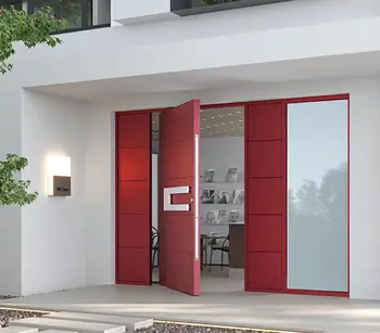 ALUFRONT Luxury Exterior Front Commercial  Entry Door Aluminum Alloy & Steel Impact  Door for Shops