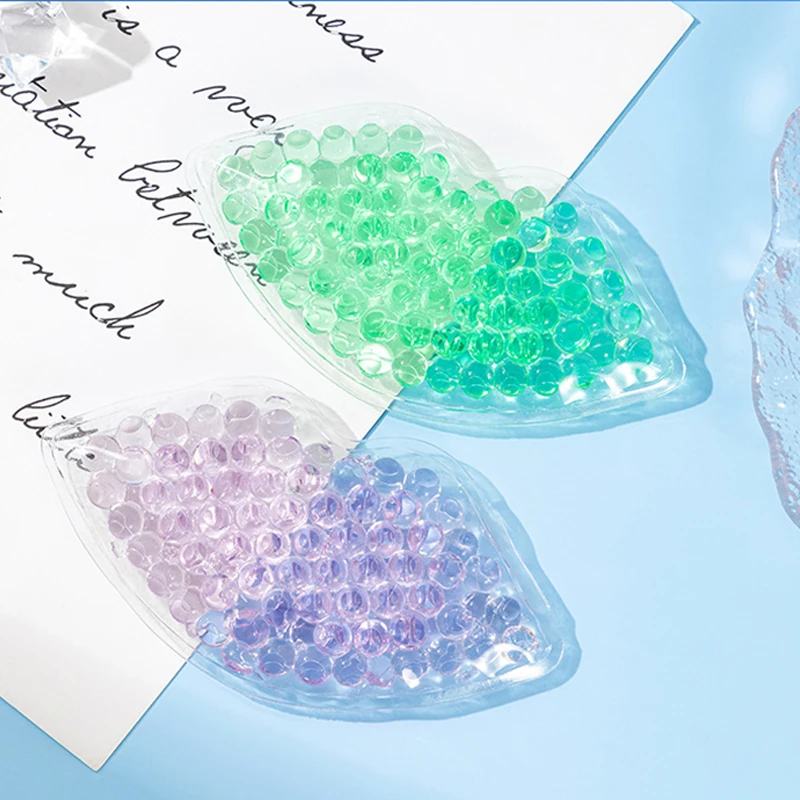 customize round aqua pearls reusable hot and cold compress pack gel ice packs