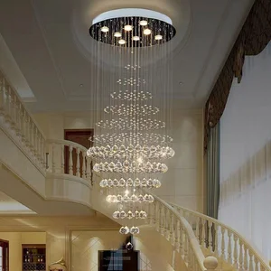 Hot Sale Projects Crystal Chandelier Led Luxury Living Room Staircase Chandeliers