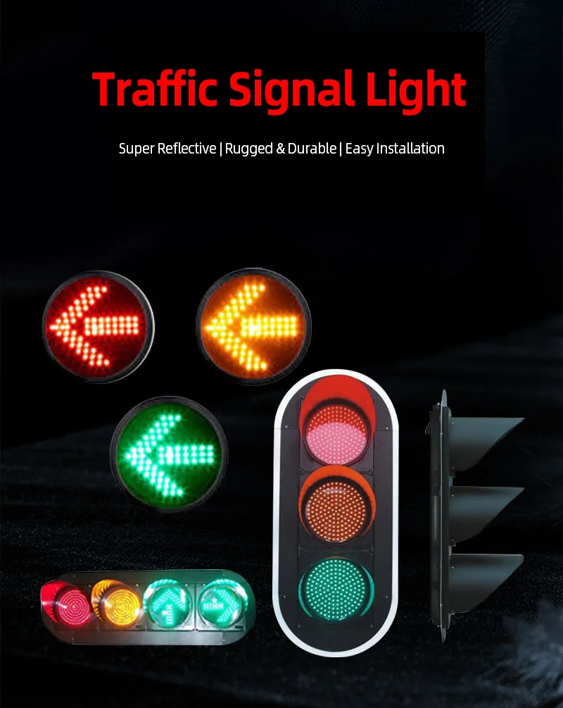 High Power Polycarbonate Housing 200mm Traffic Safety Light Remote