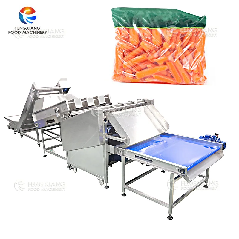 Commercial Automatic Baby Carrot Slicing and Polishing Machine with Customized Size