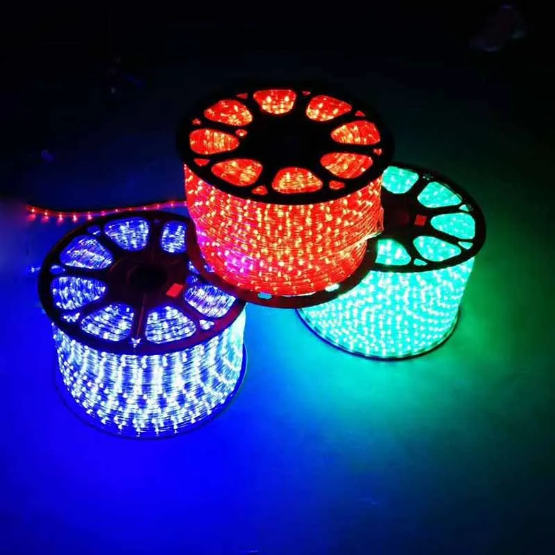 LDEロープライト 100メートル LEDロープライト屋外100m50メートルプロモーションプラスチック外部LED