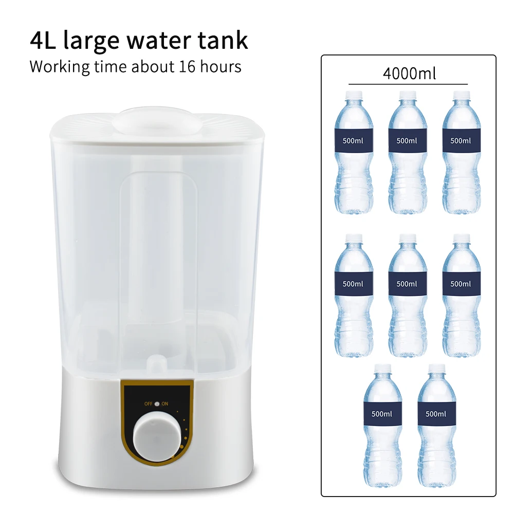 Home Top Fill Humidifiers 3L Cool Mist Humidifier for Bedroom Auto Shut Off