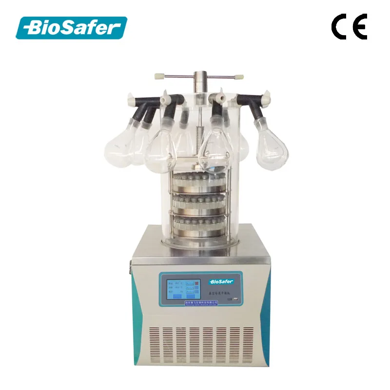 Biosafer10 мини лиофилизация пробка лабораторная замораживание сушилка лиофилизатор