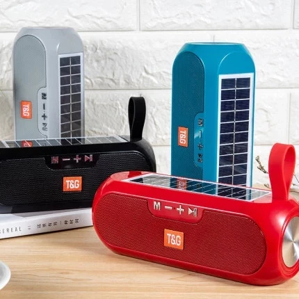 TG182 Portable Column Portable Column WirelessBluetooth Bass Stereo Box Waterproof Outdoor Solar Charging Bluetooth Speakers - ANKUX.COM