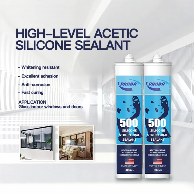 Factory Direct Sales Silicon Sealant Pouch Non Yellow Clear Silicone Mixed 18 Months 320ml Silicone Sealant