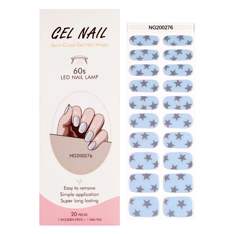 Новое поступление светящиеся Гелевые полоски с долговечной лампой наклейка для ногтей Высококачественная Корейская обертка полузатвердевающий гель УФ-отверждением