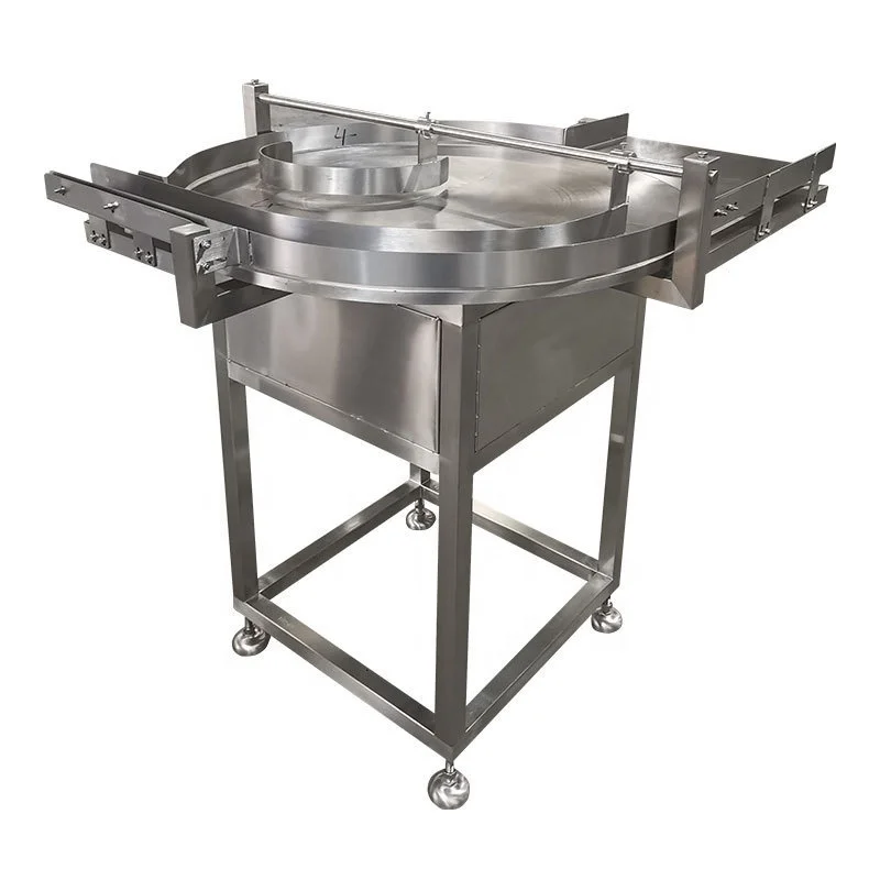 Automatic Stainless Steel Rotary Sorting Table Glass Bottle Unscrambler Machine
