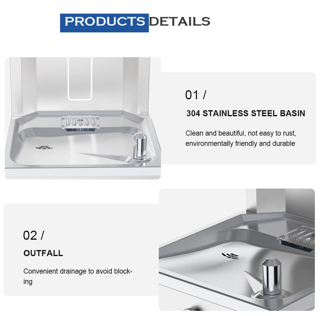 product stainless steel wall mounted public drinking water fountain with bubbler faucet and single basin school outdoor water fountain545-2
