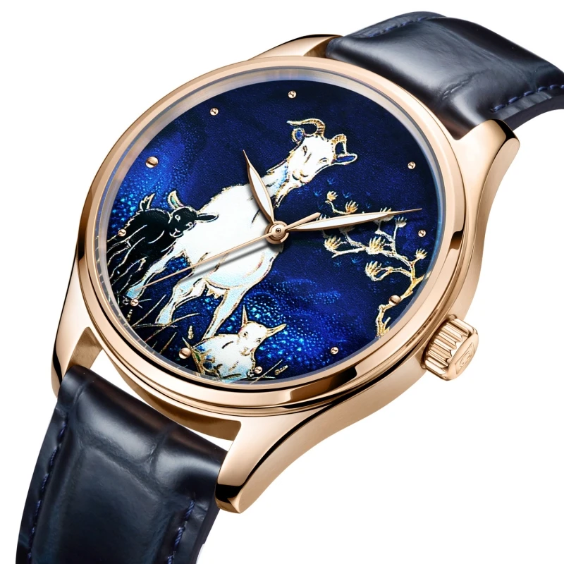 OEM Custom Logo Design Luxury Classic Automatic Zodiac Watches Stainless Steel Watch Animal Dial Mechanical Men's Watch