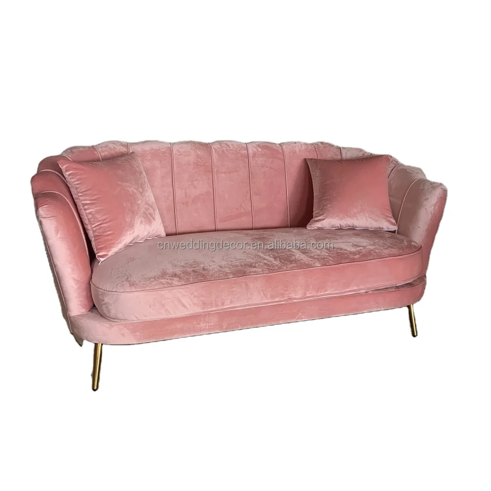 結婚式ピンクベルベットソファ2人用| Alibaba.com