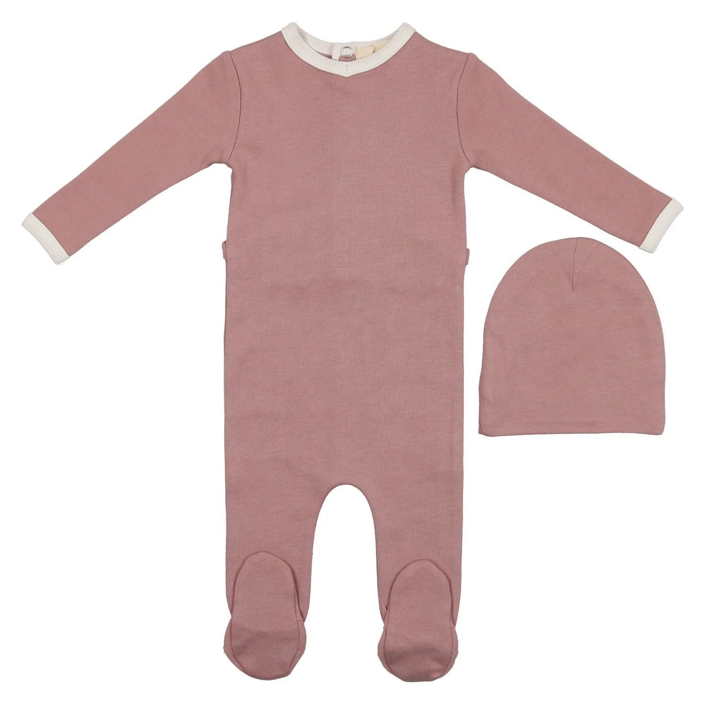 Neutral Color Solid Newborn Footie Onesies Bodysuits Baby Romper
