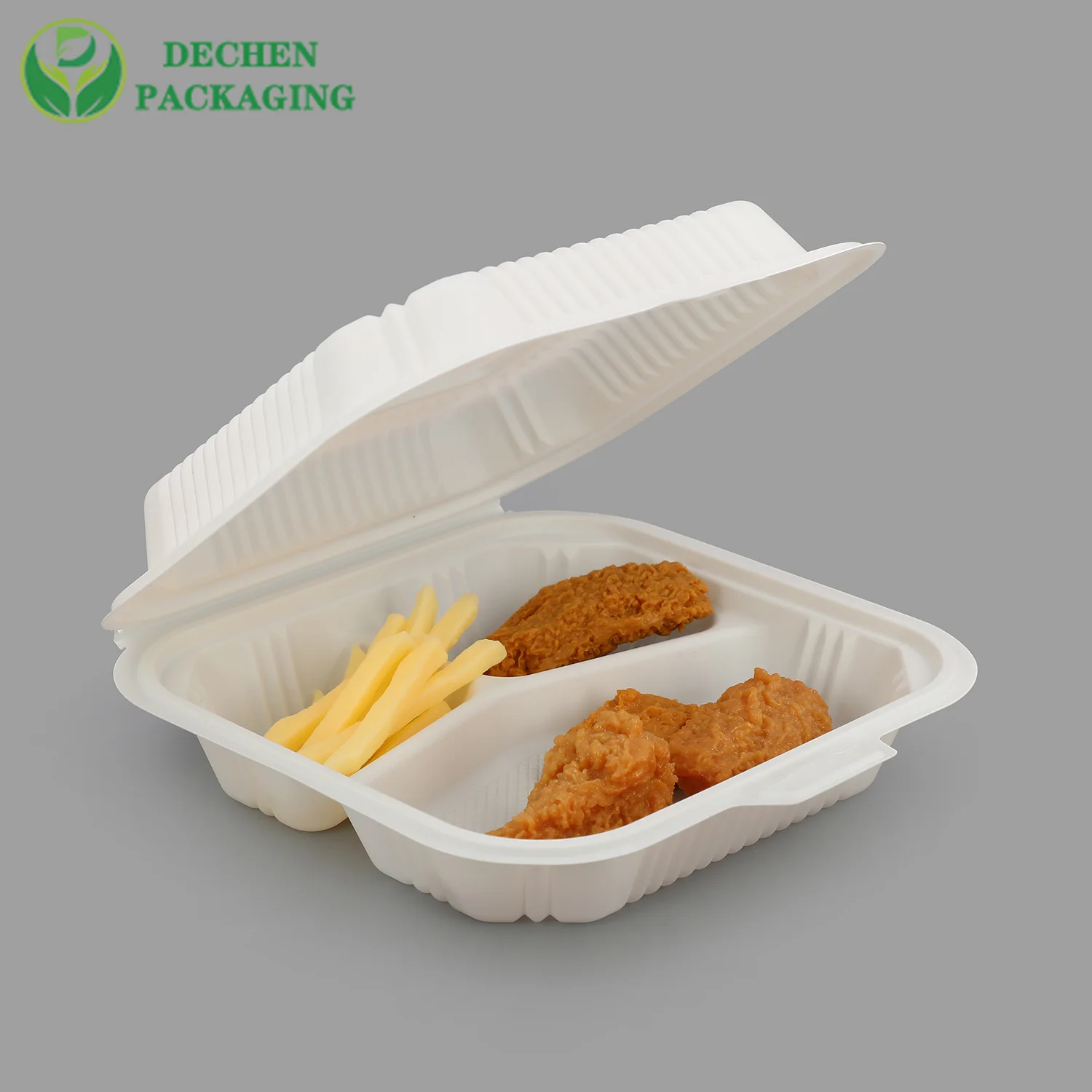 Contenedores de alimentos congelados con tapa de 32 onzas Bandeja de almuerzo para estudiantes de una sola vez