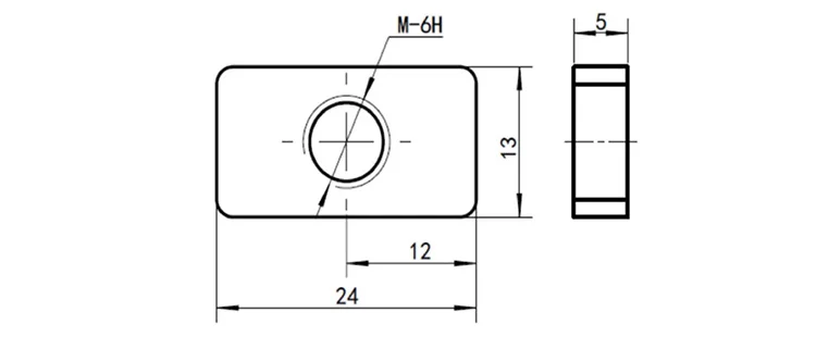 Custom M4 M5 M6 M8 M10 Rectangular Sliding T Slot Nut For 10slot ...