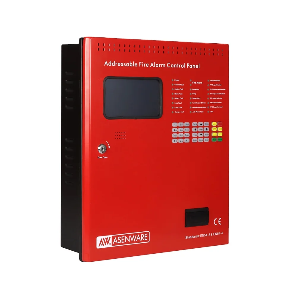 Asenware AW-FP200 Addressable Fire Alarm Panel TUV Approved Fire Detection System for Hotel,Factory