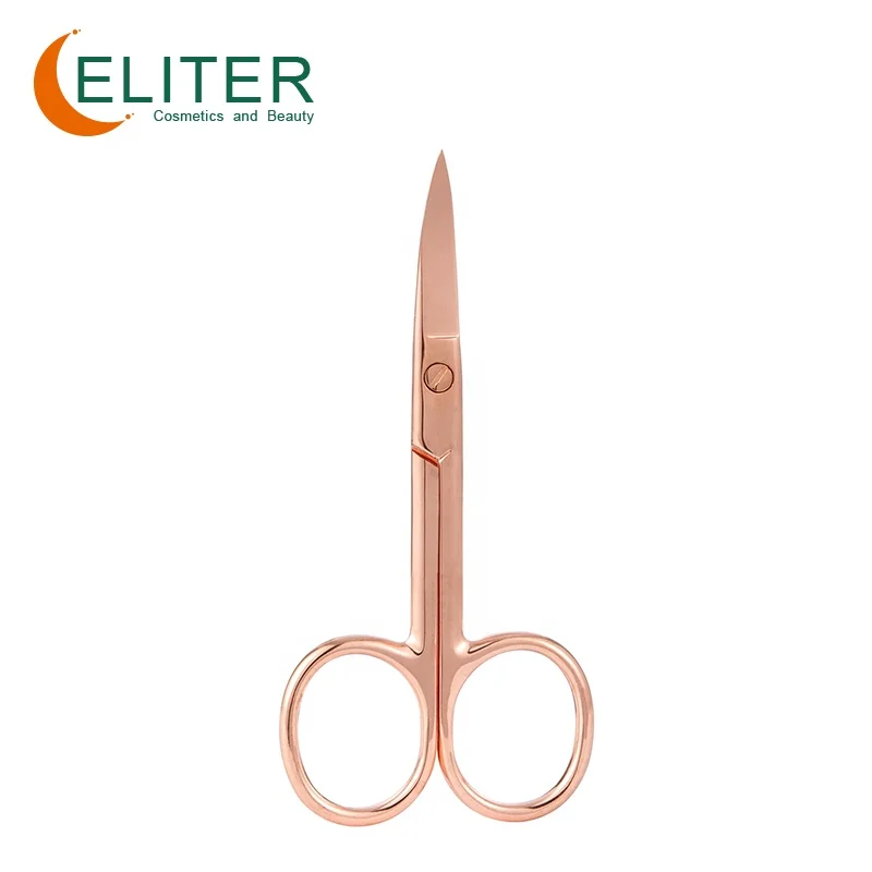 Eliter оптовая продажа из нержавеющей стали розовое золото модные ножницы для кутикулы ногтей тройные