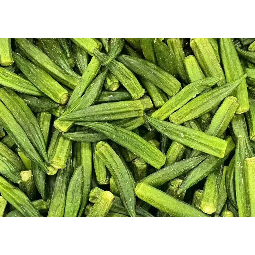 Çin sağlamlıq atıştırmalığı toptan satış vakuumda qızardılmış bamya çıtır tərəvəz çipsləri