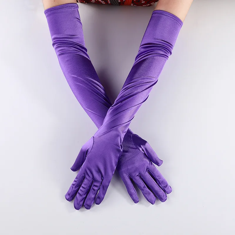 Elegant Satin Gloves for Weddings and Evening Parties - Long Bridal Gloves  for Business Ladies and Special Occasions