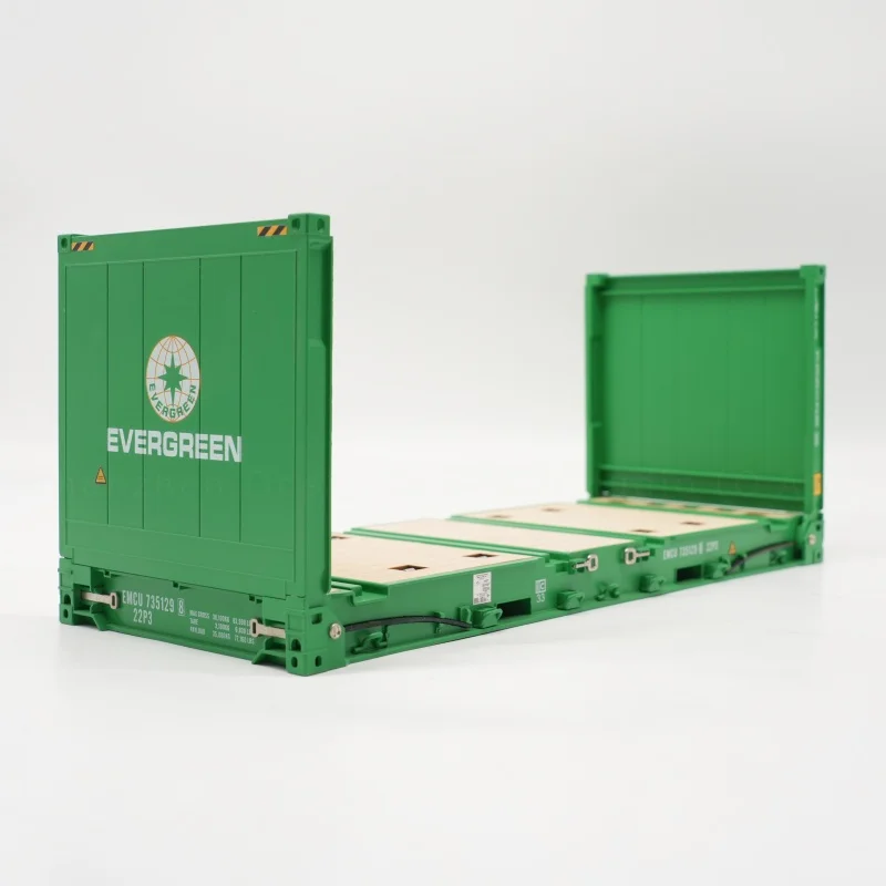 【LAC】O.A.S Container Model Factory Customized Scale1:20 Plastic Crafts Shipping Boxes EVERGREEN Flat Rack Container Model