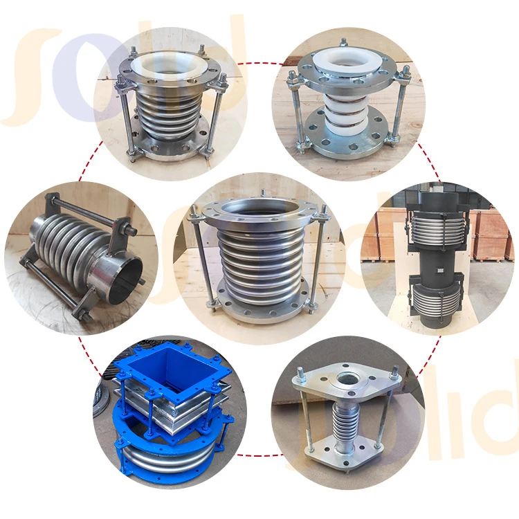 DN25-DN3000 Stainless Steel Bellows Compensator Metal or Metallic Expansion Joint with Tie Rods Flange