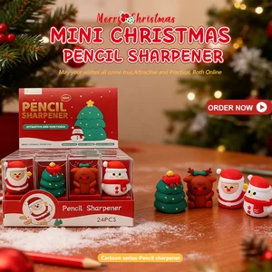Mini Christmas Pencil Sharpener - Portable Festive Gift for Students & Office
