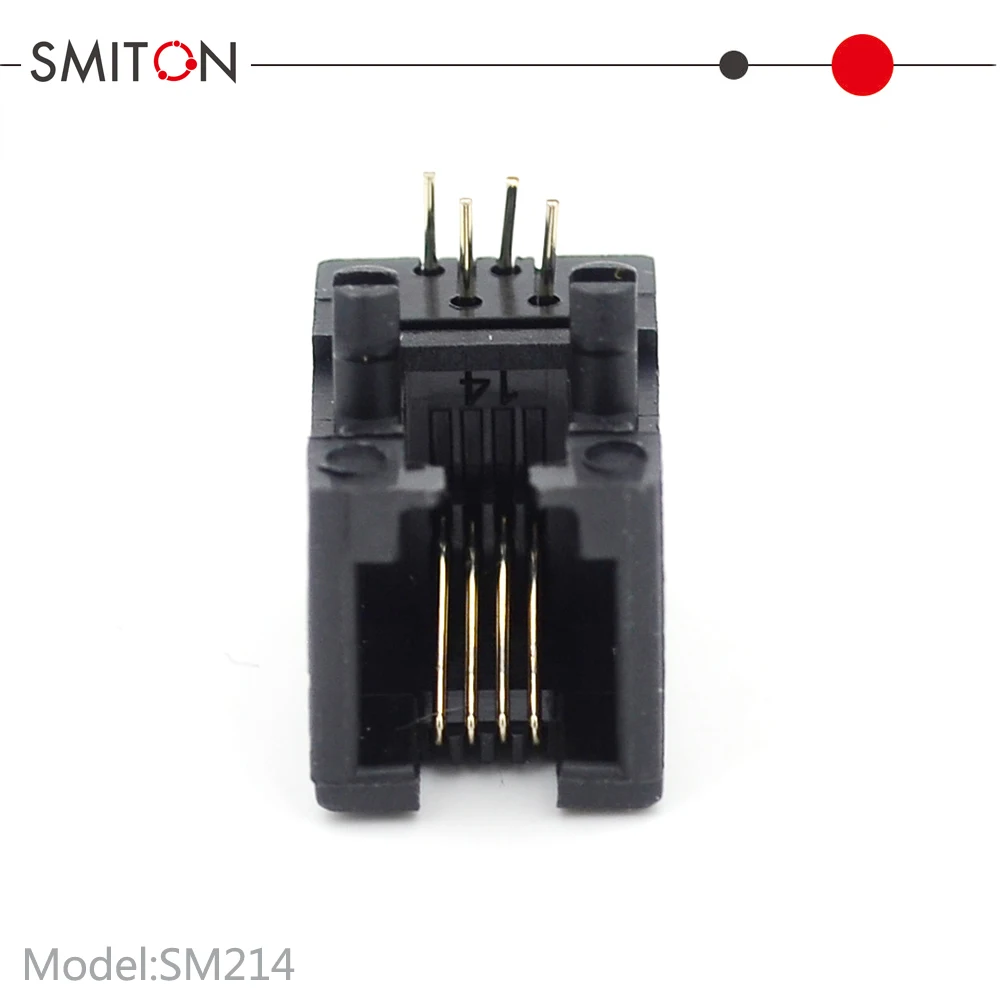 QUARKZMAN Lot De 12 Prises RJ9 RJ10 RJ22 4P4C Montage PCB Noires - Connecteurs Téléphone & Réseau