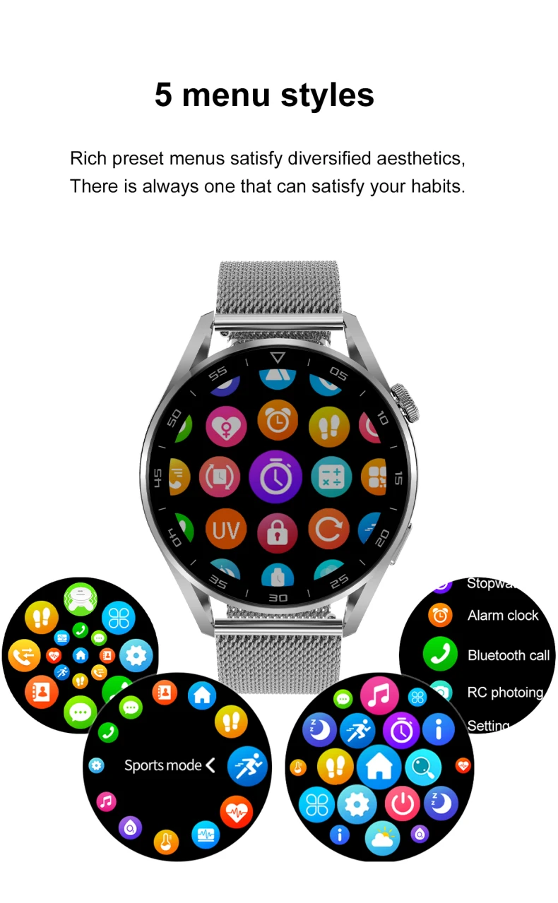 DT3 Pro Smartwatch 1.32 inch Full Round Screen Smart Watch Calling Wireless Charger Rotation Button Wearpro APP DT3 Pro Watch (13).jpg