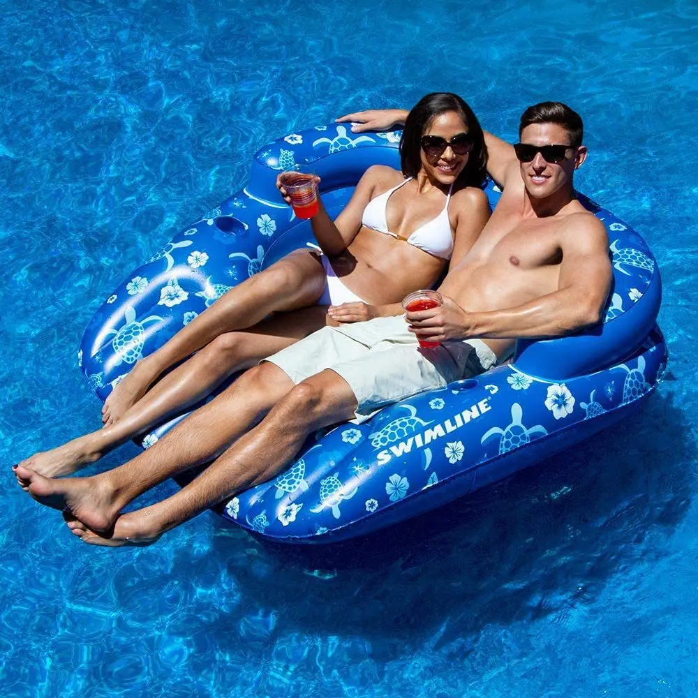 Double Inflatable Swimming Pool Lounger air Bed Mattress