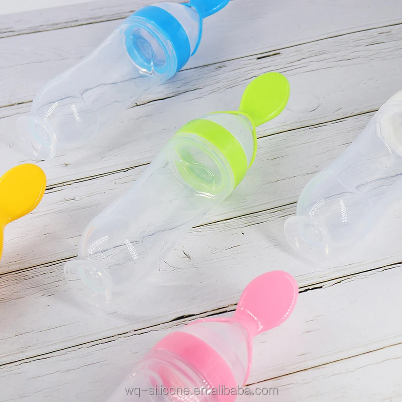 Haakaa Silikonflasche Mit Löffel - 120ml Baby Fütterungsflasche