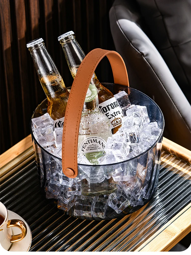 Wine Cooler Beer Chiller Clear Beverage Cooler Acrylic Oval Party Tub