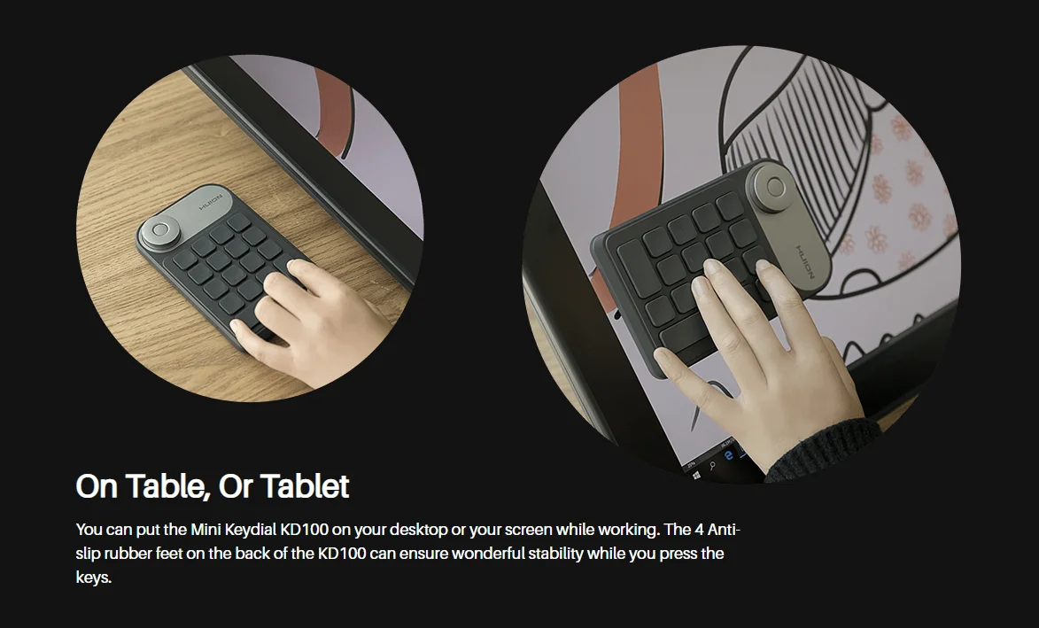 Tablet Keybind Keydial Huion Mini Customized Keyboard with 18 Express Keys for Graphic Tablets