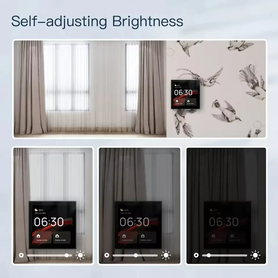 2025 Android Smart House Home Automation Controller Wall Tuya Zigbee Wifi Smart Power Dimmer Light Switch Touch Screen