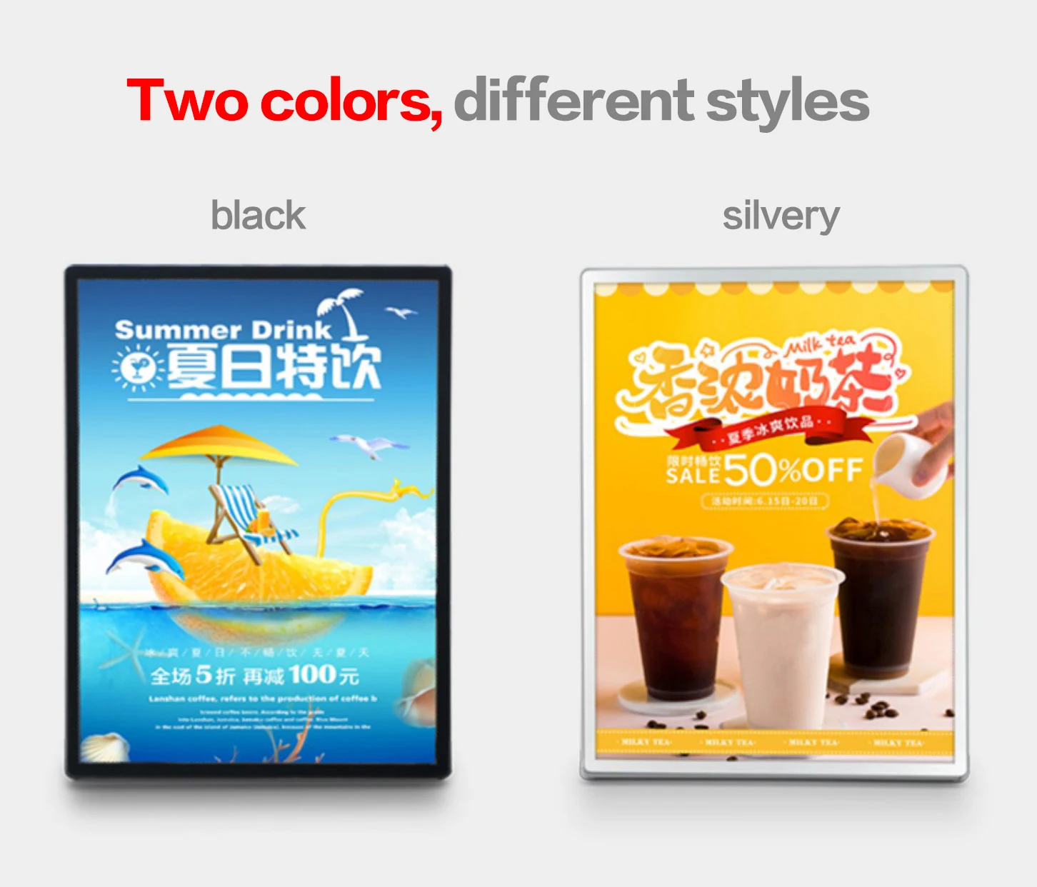 Wholesale Acrylic Table Menu Stand Display Sign Slim Led Light Box Sign