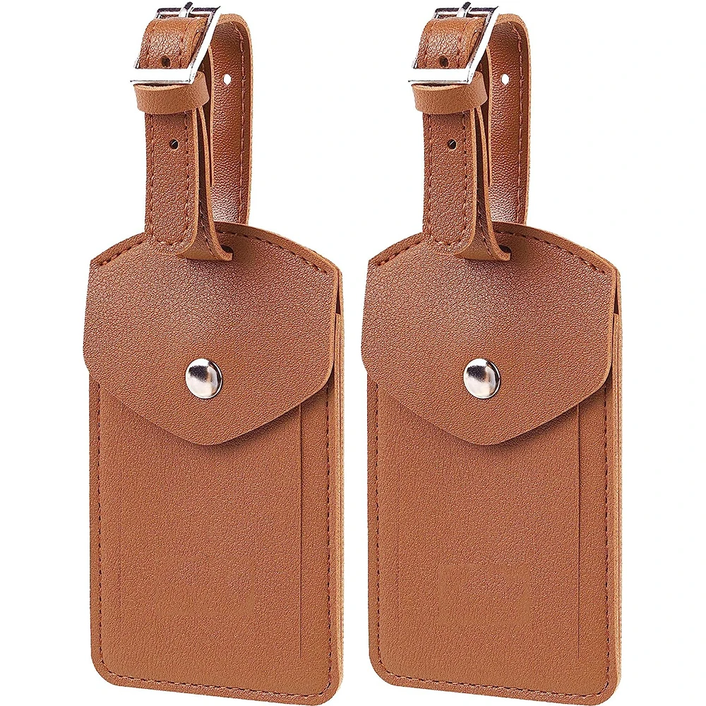 Travel Personalized Premium Baggage Privacy Protection Customized Leather Luggage Tag