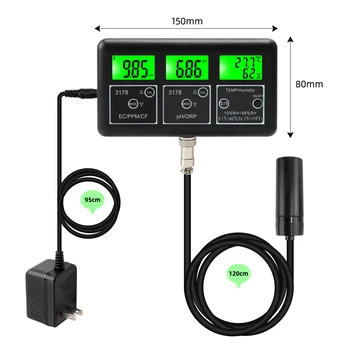 TESTER PROFESSIONALE 7 IN 1 (PH /ORP/UMIDITA/TEMPERATURA/CONDUCIBILITA