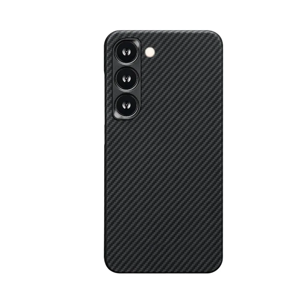 Carbon Fiber Phone Case For Samsung Galaxy S23+ Ultra Weaving Pure Colour Cover Business Fall Anti Drop Sjk486 Laudtec supplier