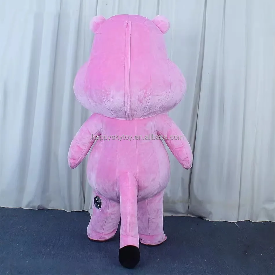 Customize Agile Black and pink Panther Mascot Costume for Adult 2m Inflatable Panther Costume Mascots for Events Rental