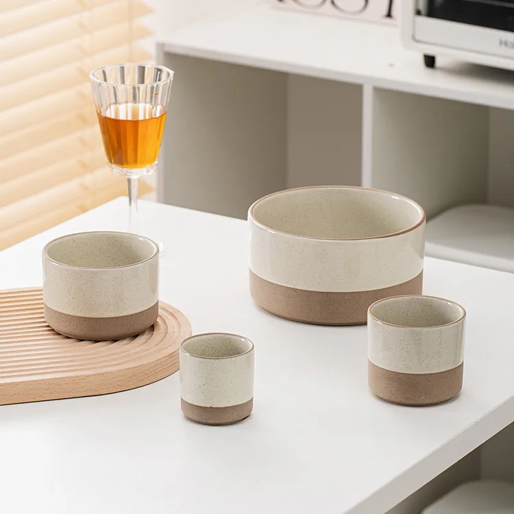 Nordic Modern Stoneware Tableware Dinnerware Sets Speckled Glazed