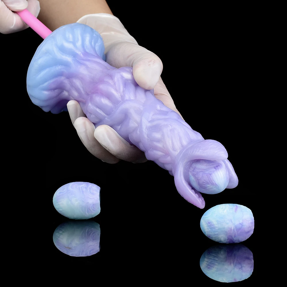 YOCY New Color Fantasy Ovipositor Egg Laying Dildo Dragon Dildo Couples Sex  Game Laying Egg Ovipositor Anal Plug Sex Toys