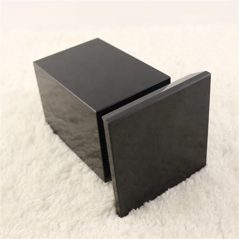 Фабричный изготовленный на заказ офисный Хрустальный держатель ручки черный вращающийся стеклянный держатель ручки с часами черный держатель ручки