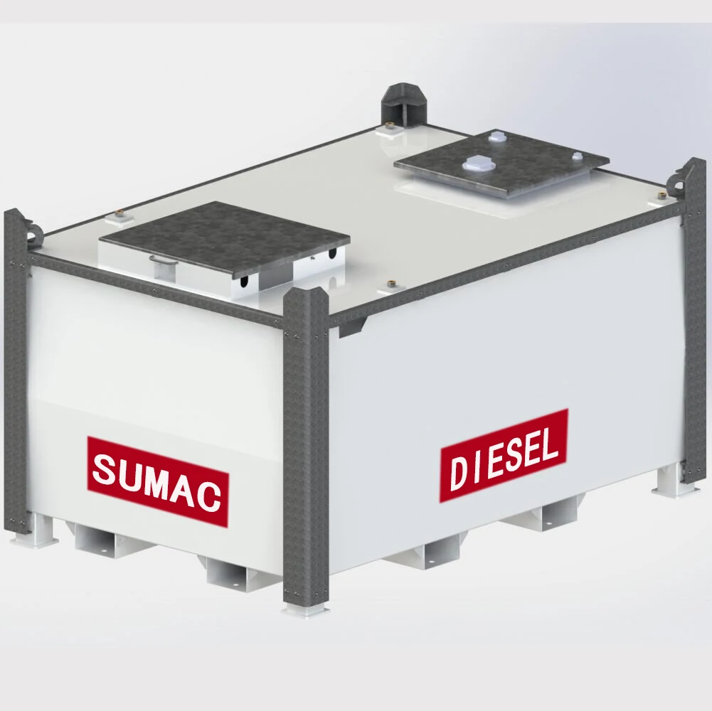 Sumac 1000l 2000 liter gázolaj 4500l transzcube hordozható mobil vegyszertároló berendezés olajtartály 12v 110v szivattyúkészlettel