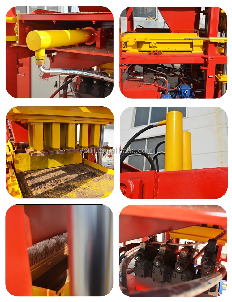 4-10 Compressed Earth Clay Soil Mud Interlocking Brick Machine