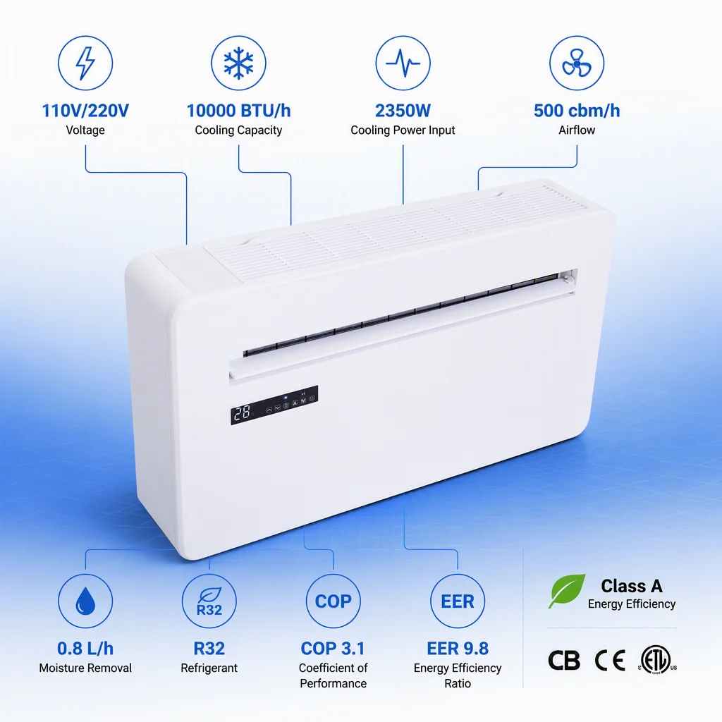 Monoblock Air Conditioner, 110V/220V, USA, R32 - detail 8
