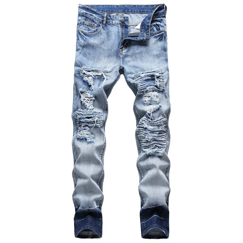 Factory Price Blue Denim Fabrics Men's Jeans Pants New Design Denim ...