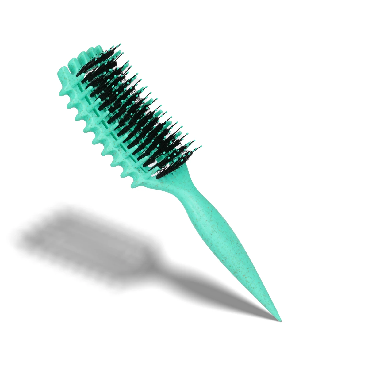 Custom Curl Define Styling Brush With Ridges Grooves Flat Detanging Wet Hair 2 Side Defining Brush for Curly Hair