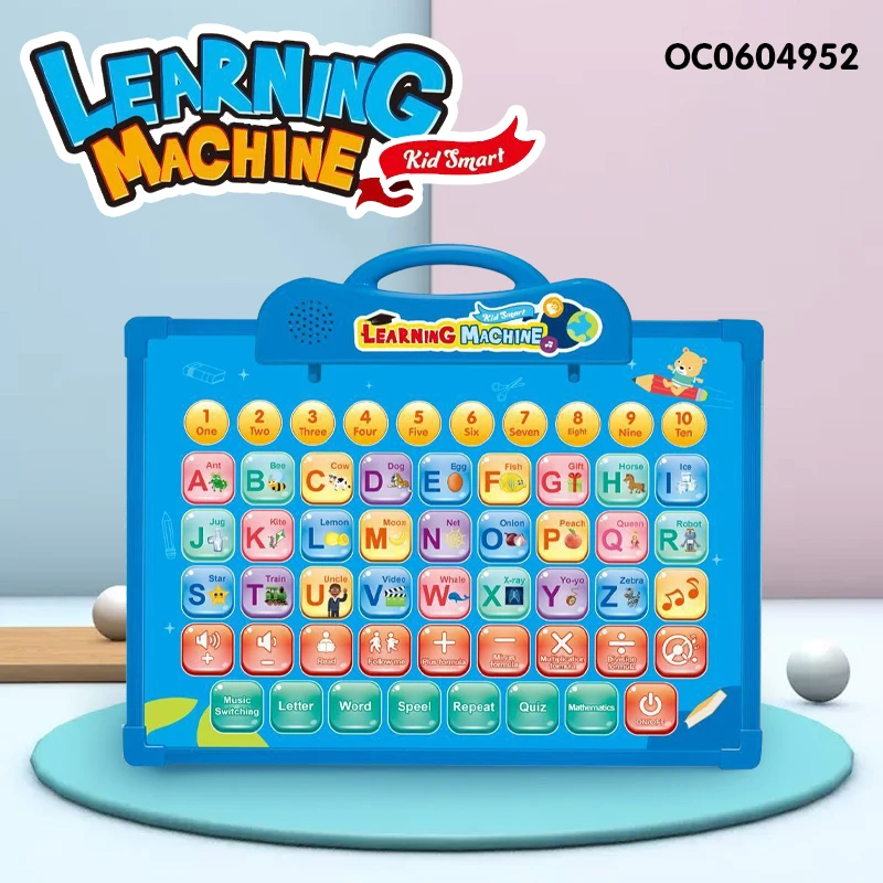 Kids Tablet Learning Pad Toddler Tablet with ABC Word Song Music Number Electronic Interactive Toy for Educational Preschool