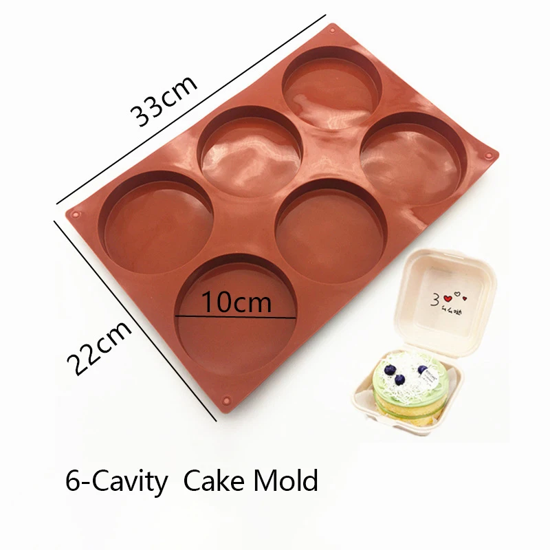 6 Cavity Round Silicone Mold For Cake/Soap/Pie/Custard/Resin Etc Silicone  Disc Mold For Baking 0037 - AliExpress